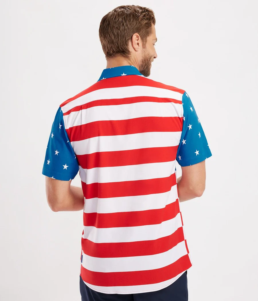 Men's American Flag Button Down Shirt - Image 4