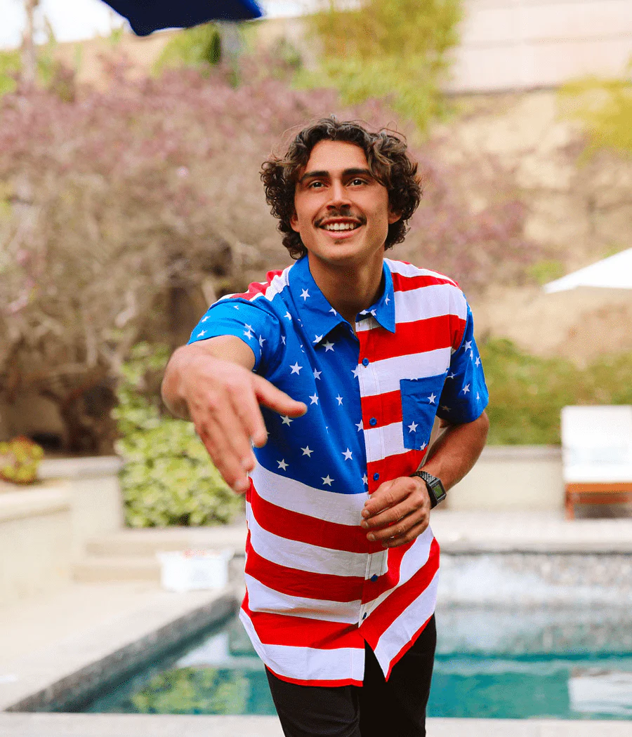 Men's American Flag Button Down Shirt - Image 5
