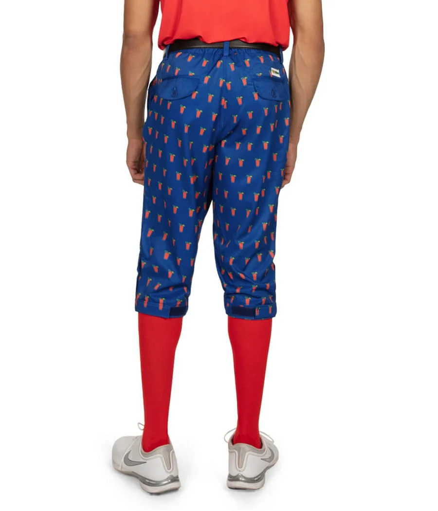Men's Bloody Mary Golf Knickers with Red Golf Socks - Image 3