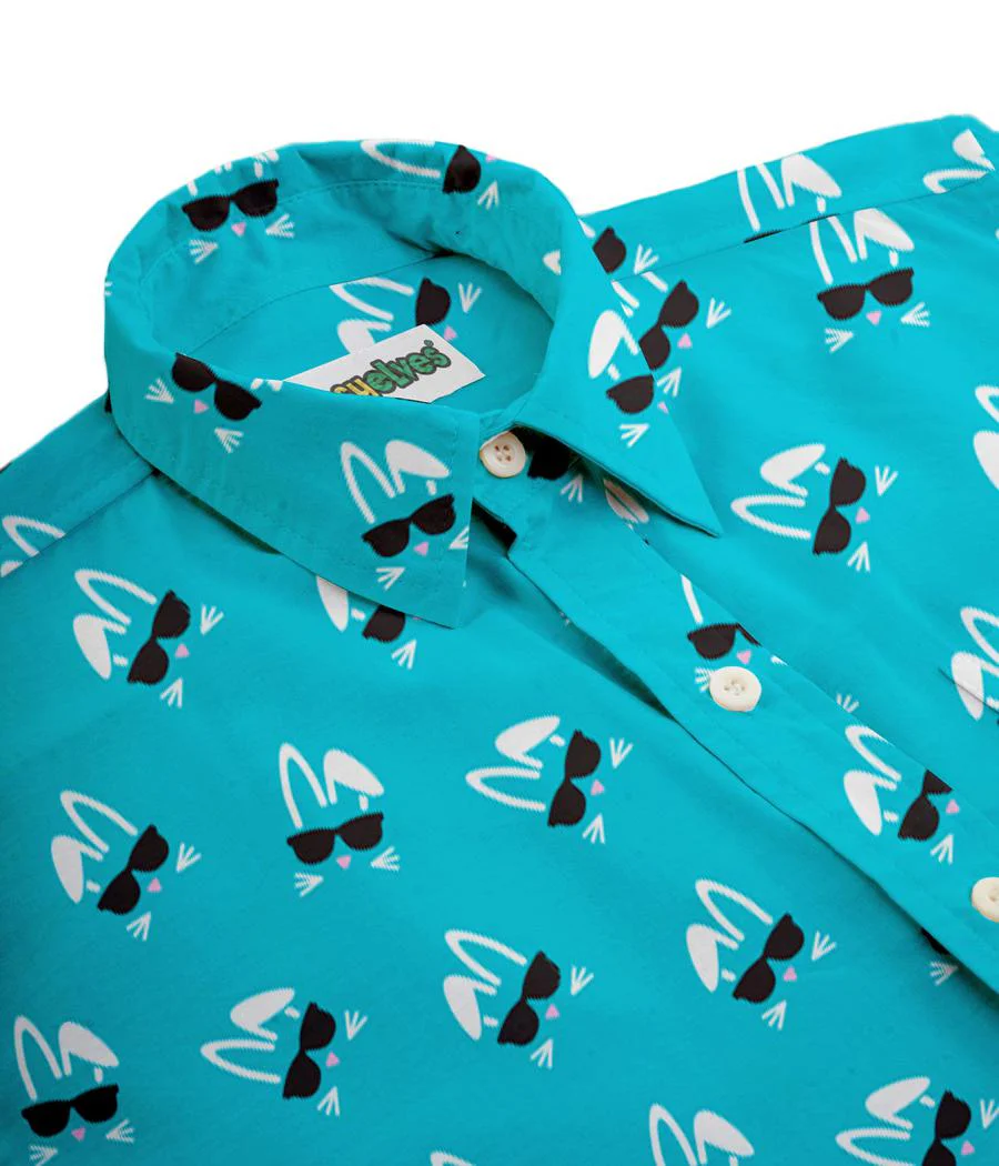 Men's Sunny Bunny Button Down Shirt - Image 4
