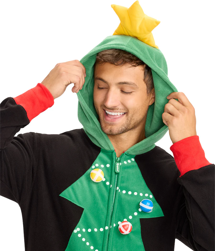 Men's Christmas Tree Toss Game Jumpsuit - Image 3