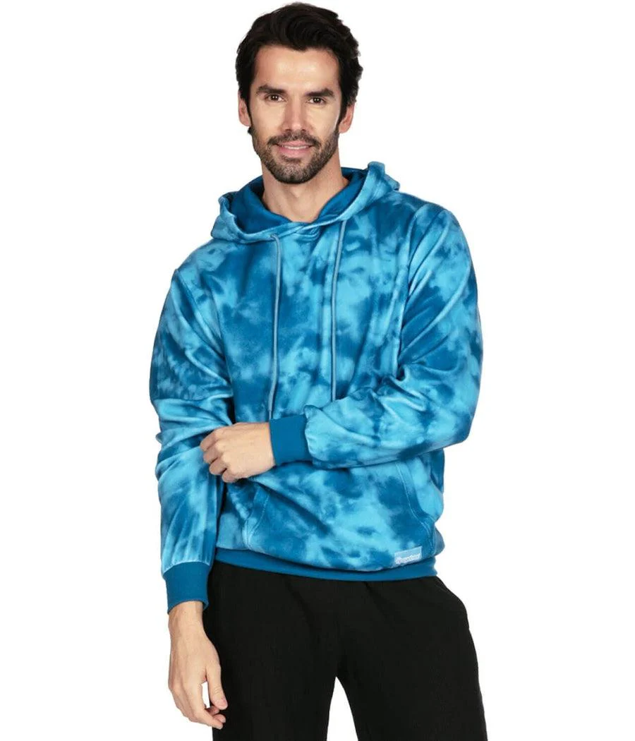 Men's Deep Blue Fleece Hoodie - Image 3