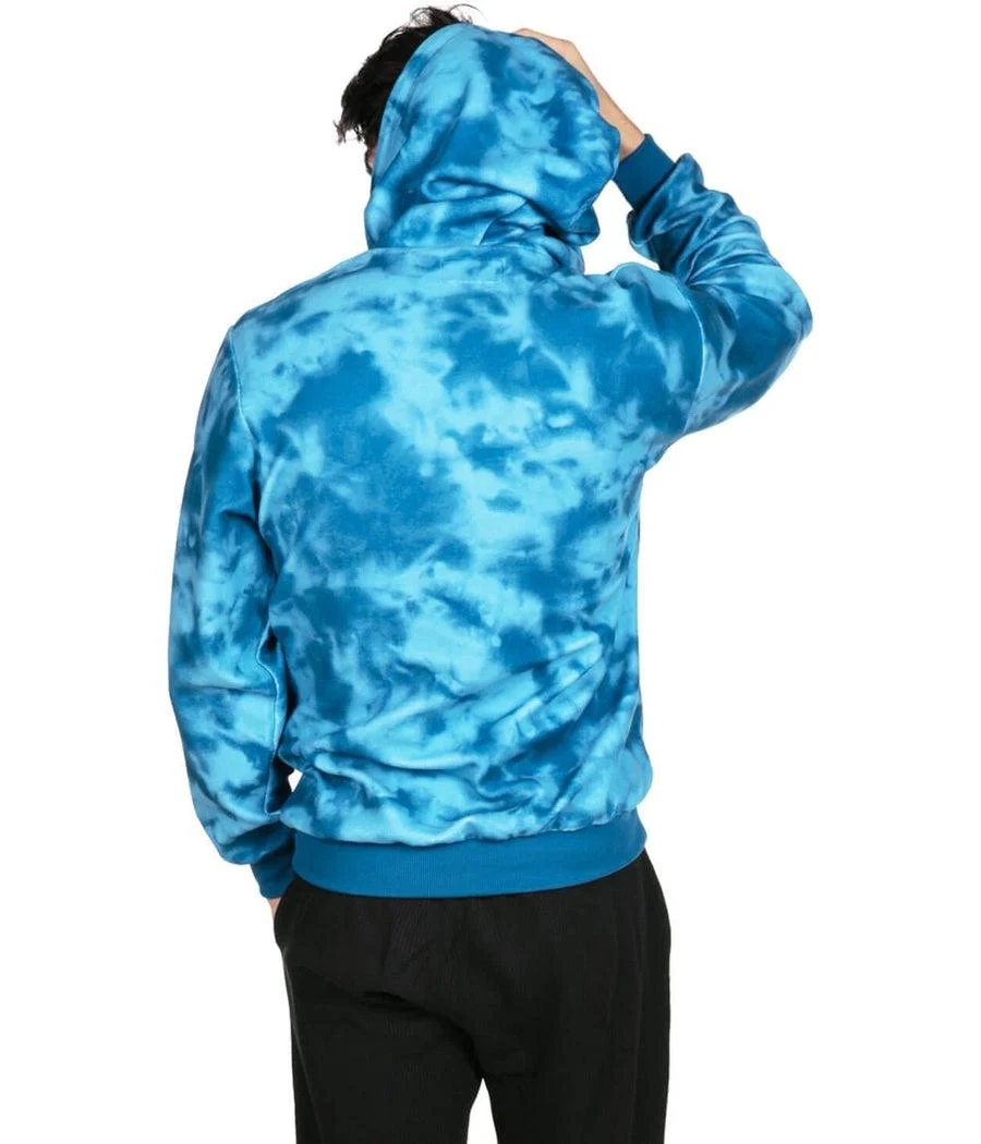 Men's Deep Blue Fleece Hoodie - Image 4