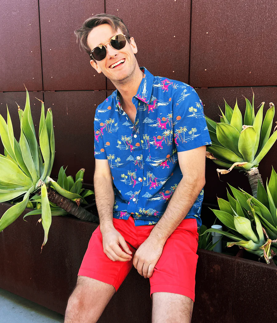 Men's Prehistoric Party Hawaiian Shirt - Image 5