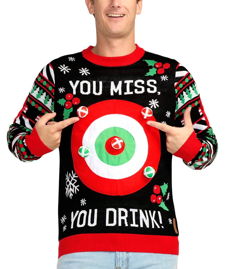 Men's Drinking Game Ugly Christmas Sweater - Image 6