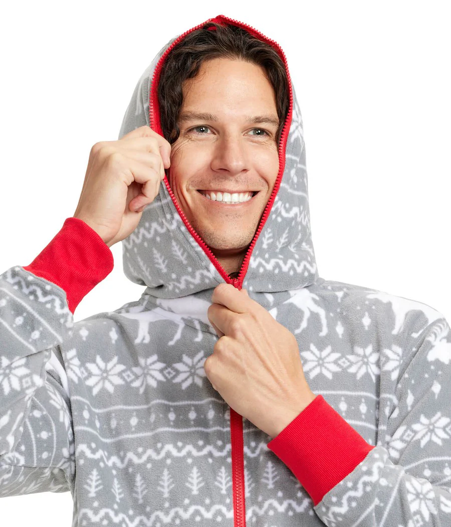 Men's Grey Moose Jumpsuit - Image 4