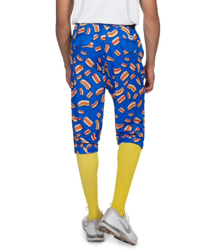 Men's Hot Dog Golf Knickers with Yellow Golf Socks - Image 3