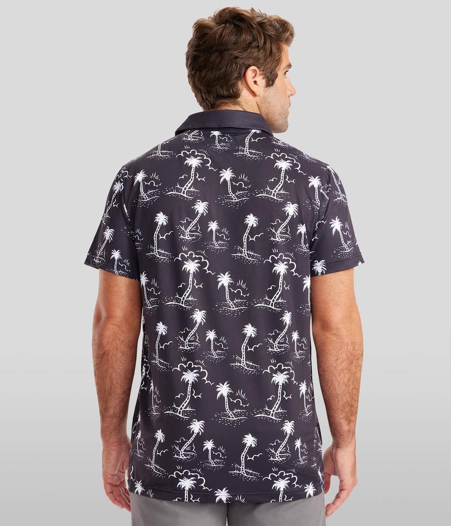 Men's Monochrome Moonlight Golf Polo - Image 4