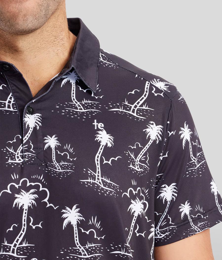 Men's Monochrome Moonlight Golf Polo - Image 5