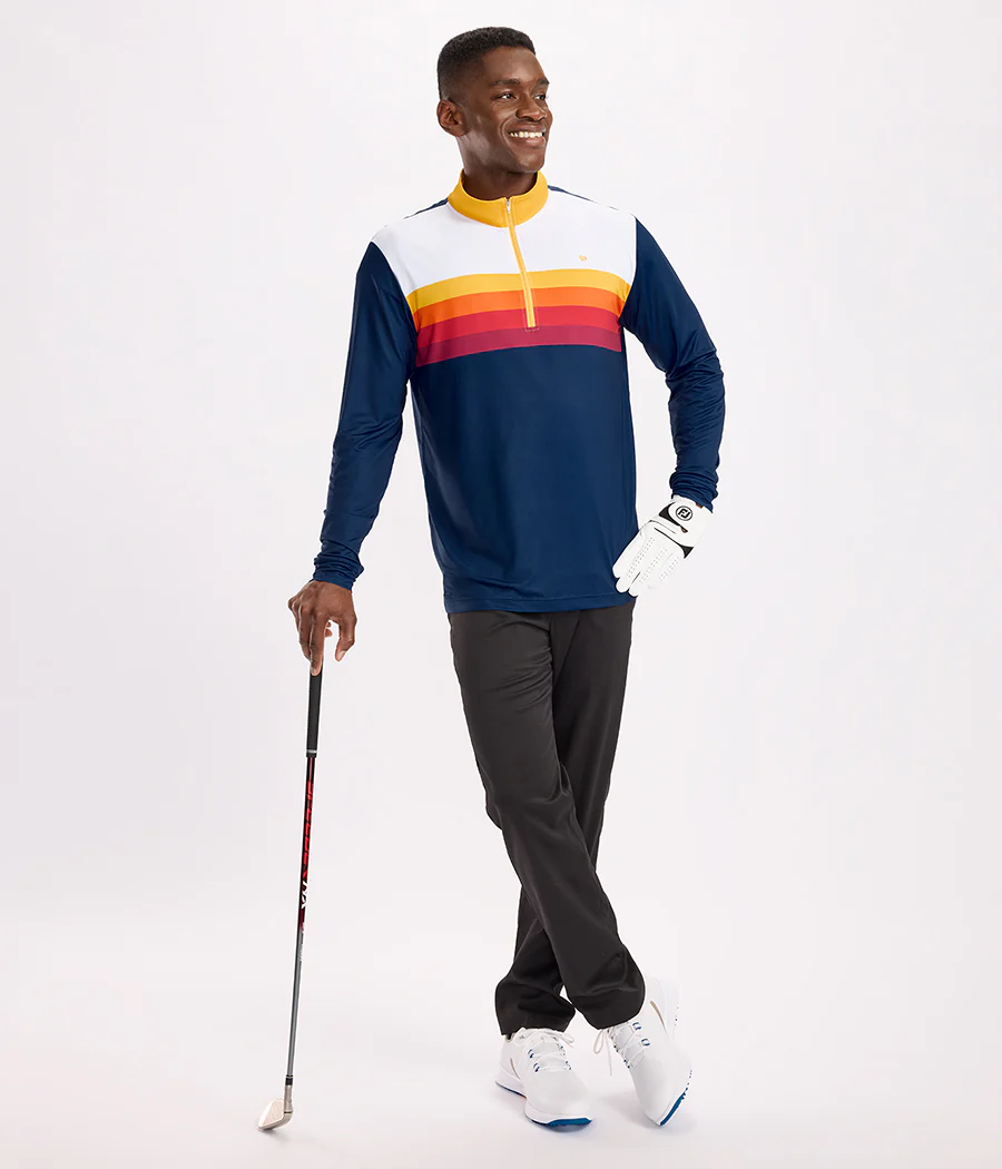 Men's Slice of Sunset Golf Quarter Zip Pullover - Image 3
