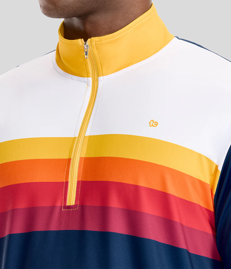 Men's Slice of Sunset Golf Quarter Zip Pullover - Image 6