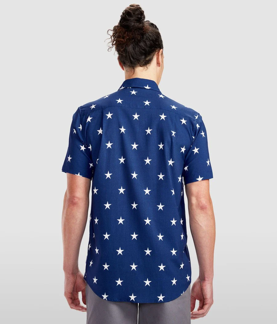 Men's Old Glory Button Down Shirt - Image 4