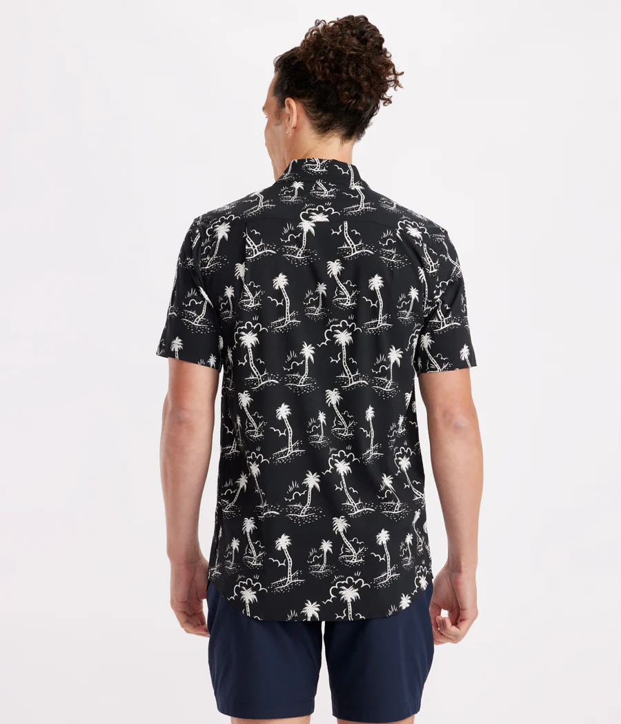 Men's Monochrome Moonlight Hawaiian Shirt - Image 4