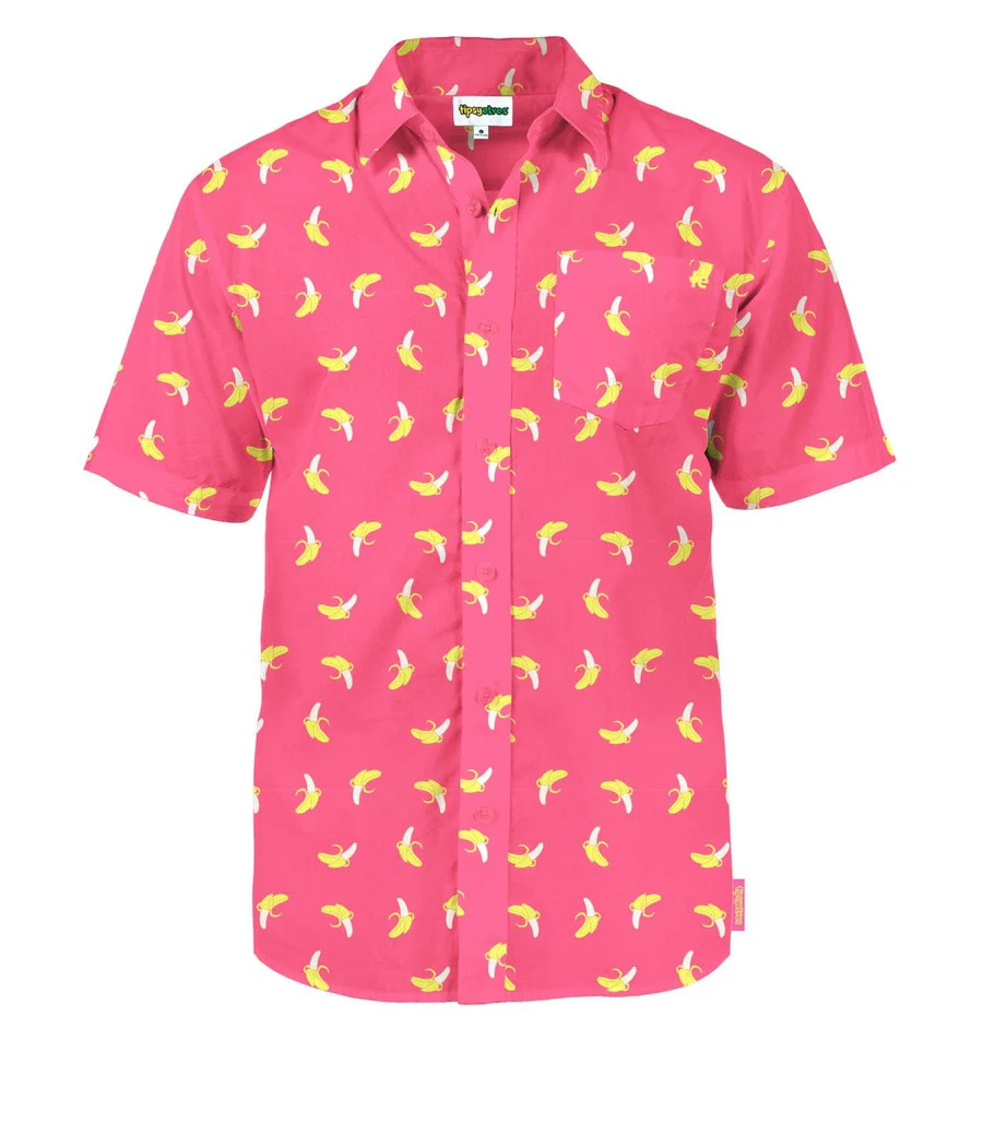 Men's Pink Banana Hawaiian Shirt - Image 5