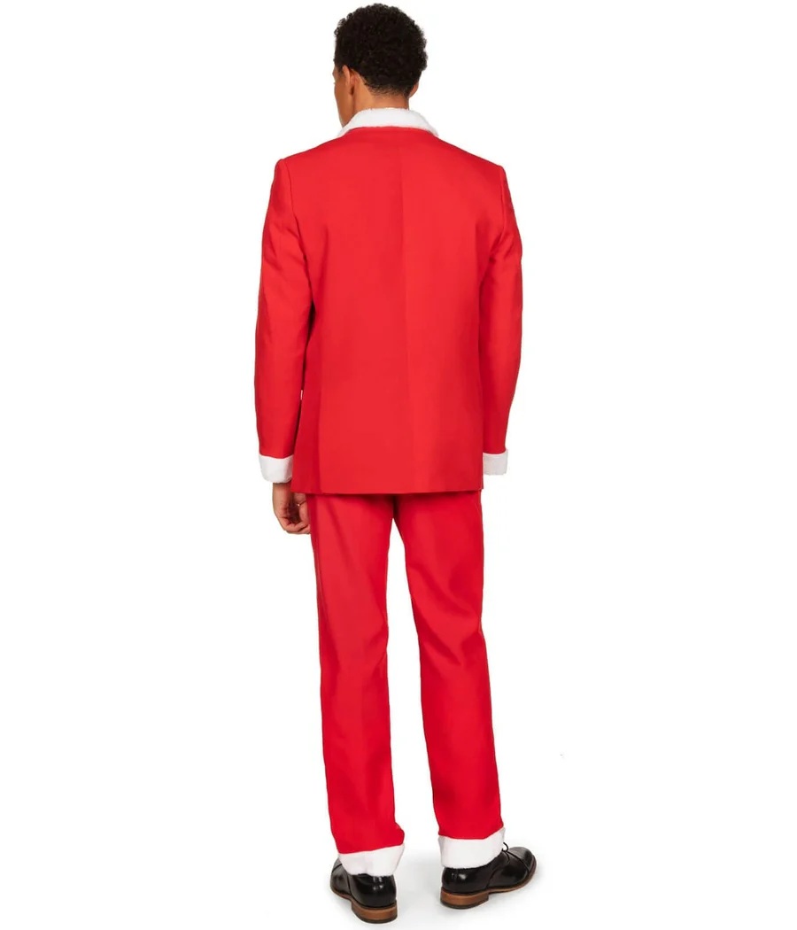 Men's Furry Santa Blazer with Tie - Image 4