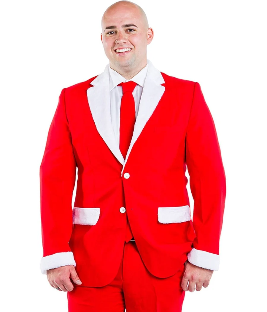 Men's Furry Santa Blazer with Tie - Image 6