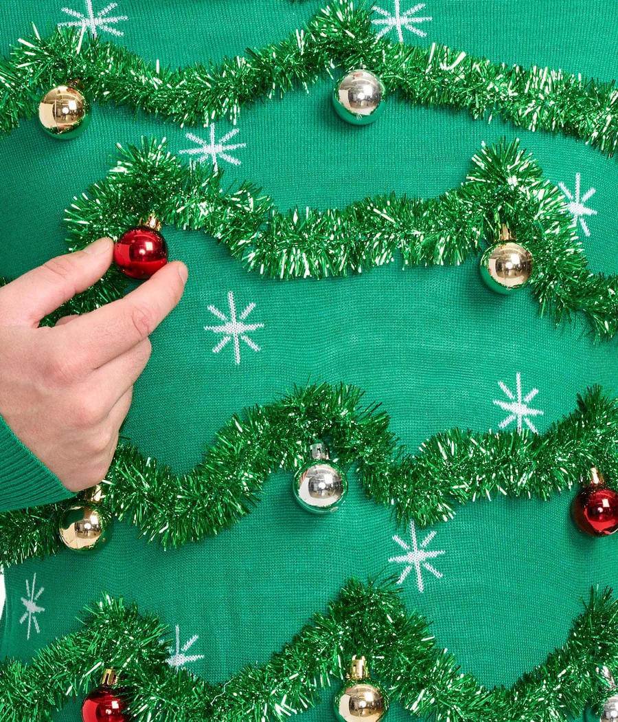Men's Gaudy Garland Ugly Christmas Sweater - Image 4