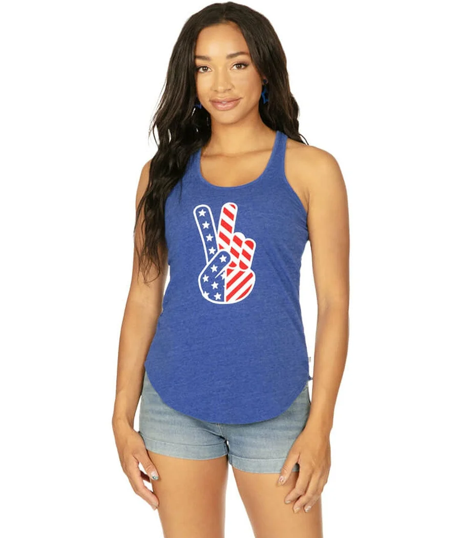 Women's Patriotic Peace Tank Top - Image 3