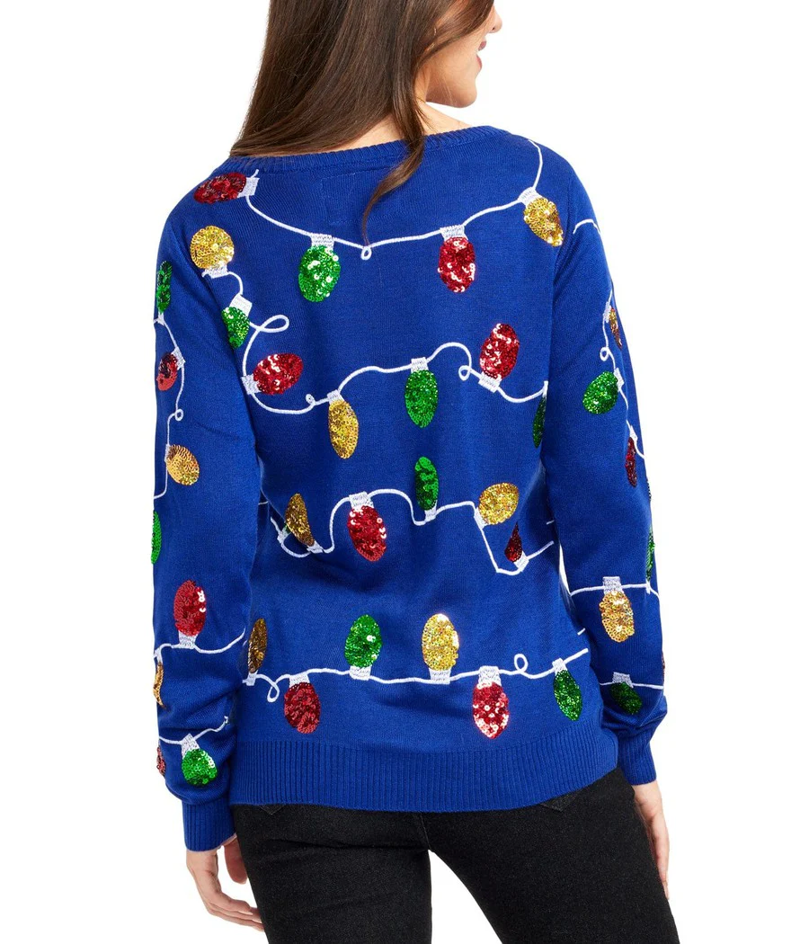Women's Christmas Lights Ugly Christmas Sweater - Image 3