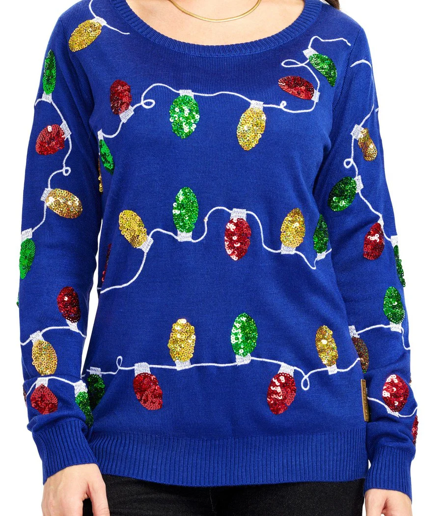 Women's Christmas Lights Ugly Christmas Sweater - Image 4