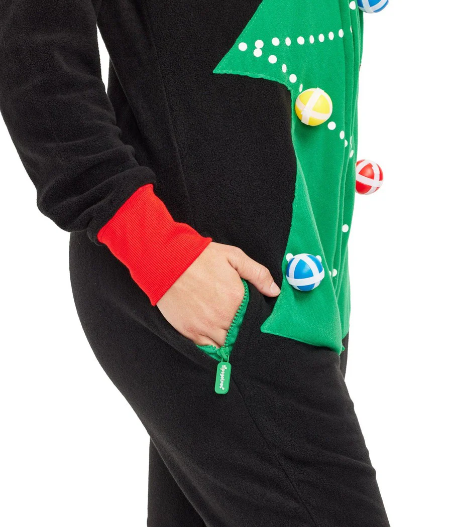 Women's Christmas Tree Toss Game Jumpsuit - Image 3