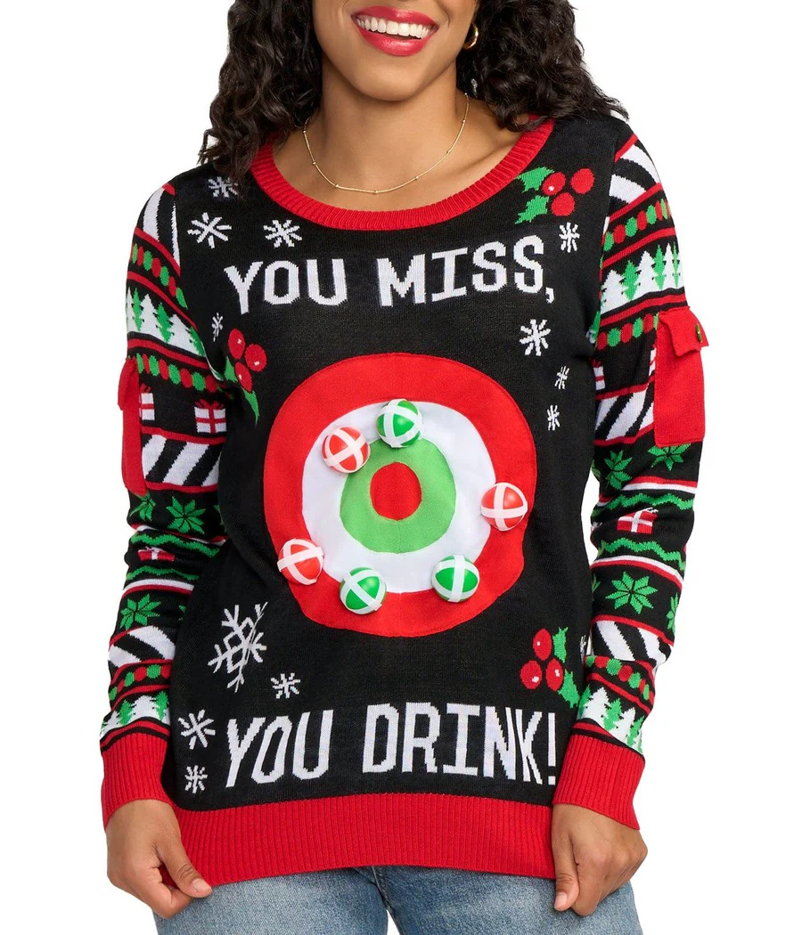 Women's Drinking Game Ugly Christmas Sweater - Image 5