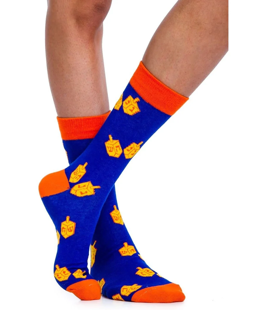 Women's Jewish Dreidel Socks (Fits Sizes 6-11W) - Image 3