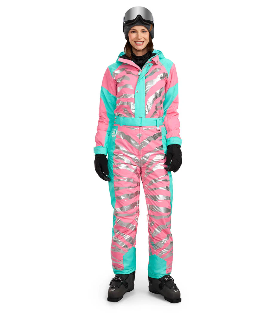 Women's Electric Zebra Snow Suit - Image 9