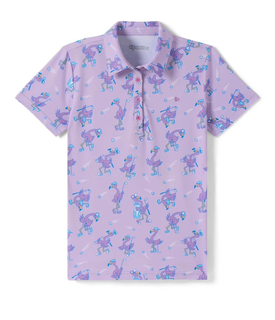 Women's Flamingo Fiasco Short-Sleeve Golf Polo - Image 8
