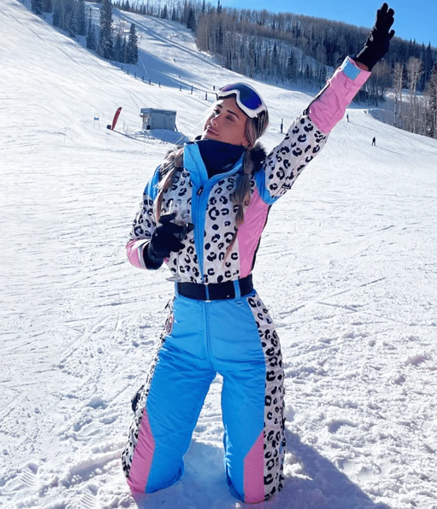 Women's Snow Leopard Ski Suit - Image 4