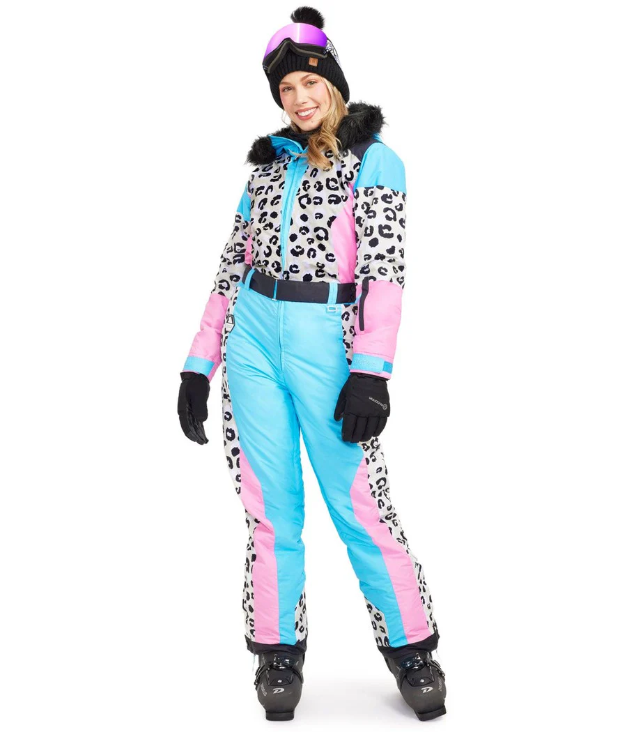 Women's Snow Leopard Ski Suit - Image 8